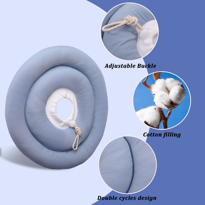 IDOMIK Dog Recovery Collar, Waterproof Soft Dog Cone After Surgery, Comfy Protective Elizabethan Collar Alternative for Dogs Cats, Adjustable Dog Neck Donut Collar Cone Anti-Licking Biting Wounds M Blue - PawsPlanet Australia