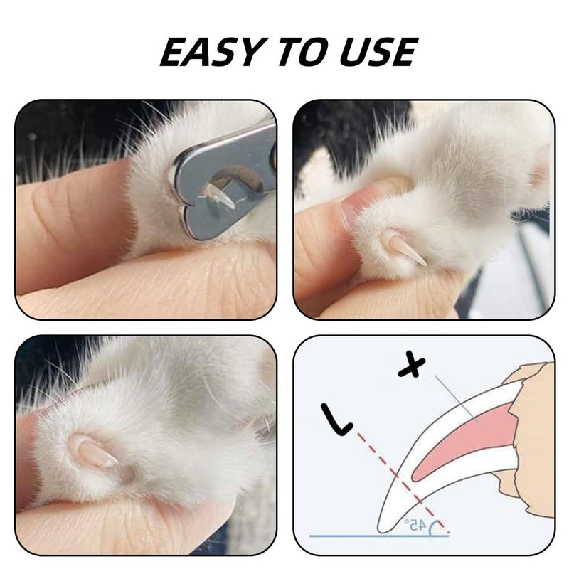 Pet Nail Clipper, Professional Claw Trimmer for Cat, Small Dog, Rabbit, Small Animal, Stainless Steel - PawsPlanet Australia