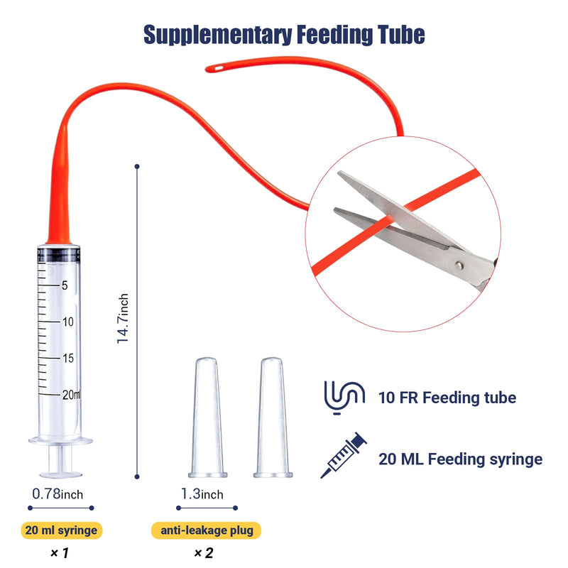 Kitten Bottle Feeding Kit, Pet Bottle, Silicone Nipples, 10 FR Feeding Tube, Pet Pill Shooter, Aspirator Bulb, Small Animal Feeding Supplies, for Tiny Animal, Kitten, Puppy, Rabbit, Squirrels - PawsPlanet Australia