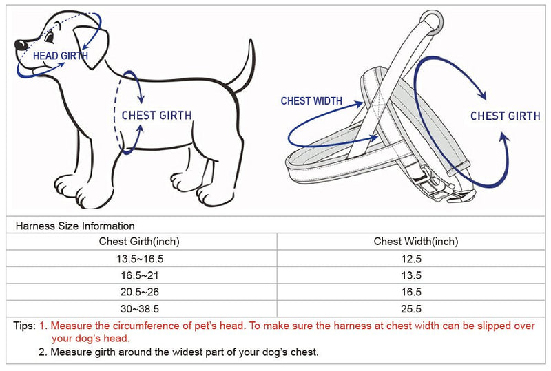 Blueberry Pet 4 Colors Soft & Comfy 3M Reflective Jacquard Padded Dog Harness, Chest Girth 20.5" - 26", Marsala Red, Medium, Adjustable Harnesses for Dogs Medium(20.5" - 26") Chest Girth - PawsPlanet Australia