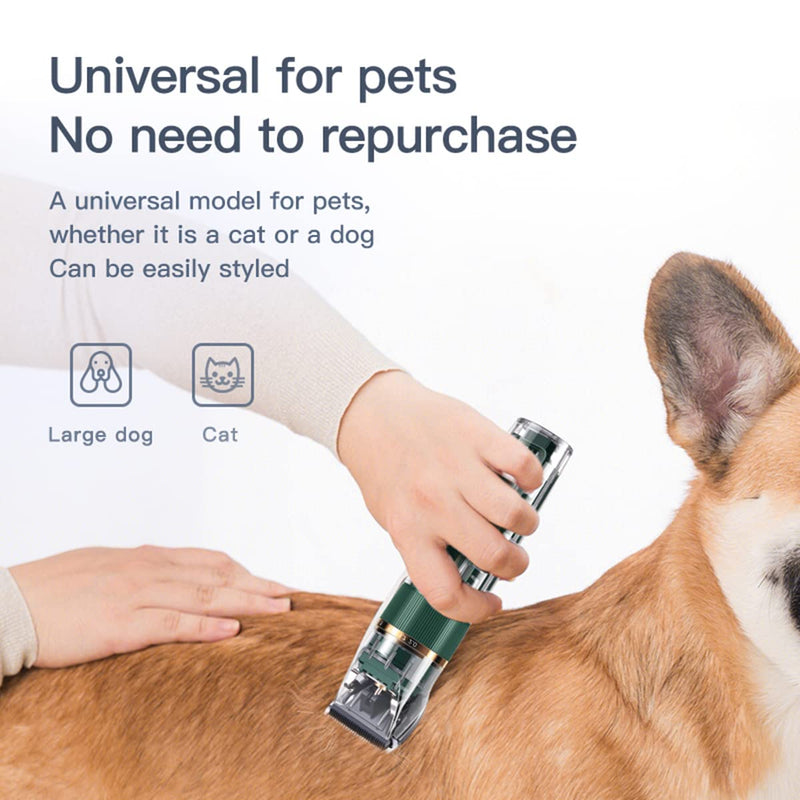 Dog Hair Clippers,Dog Grooming Clippers Kit with Led Display,Pet Clippers Grooming for Dogs Thick Coats,Low Noise Heavy Duty Pet Hair Shaver Trimmers (Green) Green - PawsPlanet Australia