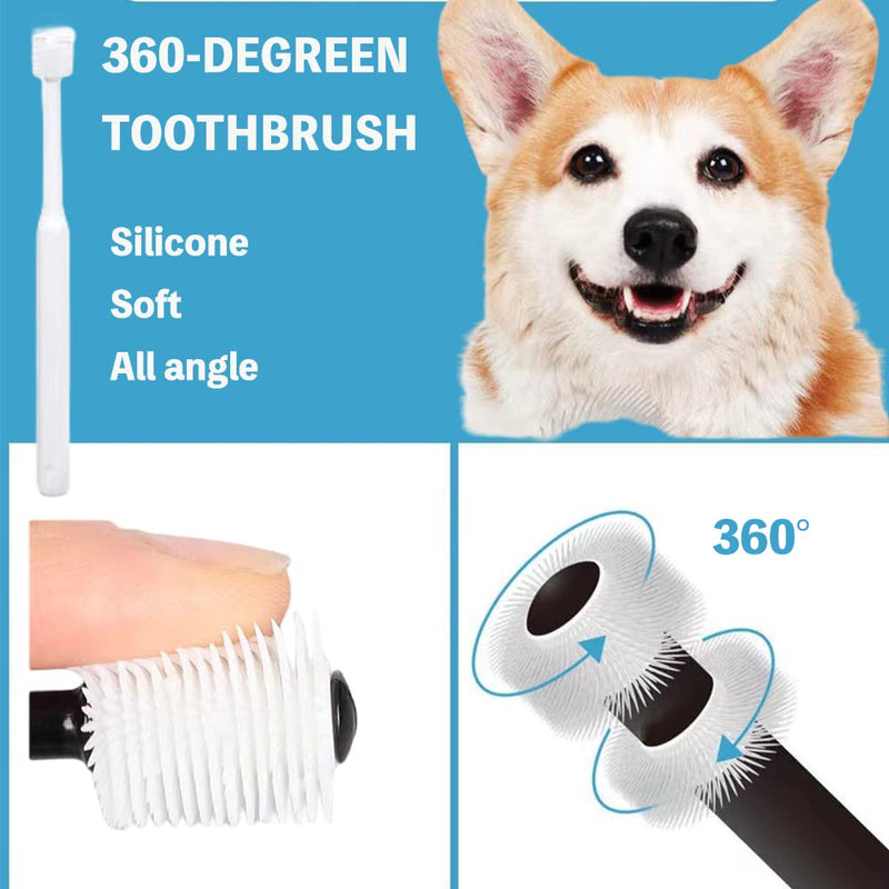 8 Pack Small Dog & Cat Toothbrush Kit, 360º Pet Toothbrush/Mini Head/Dual Head / 10000 Ultra-Soft Bristles Tooth Brush/Finger Toothbrushs for Cat Kitten Doggie Dental Care, Oral Hygiene - PawsPlanet Australia