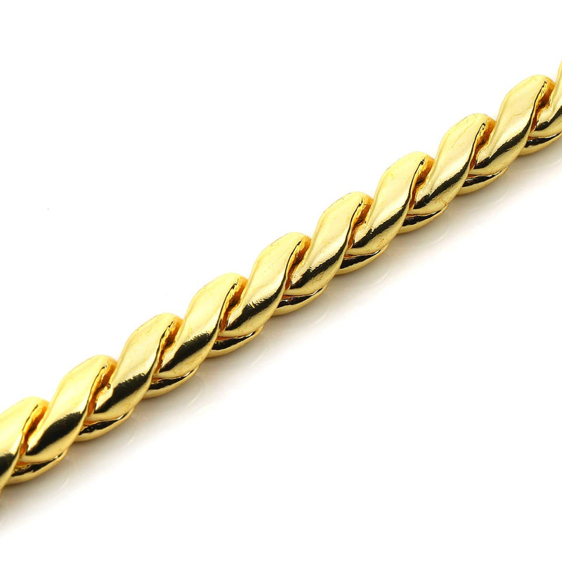 Mogoko Stainless Steel Dog Choke Chain Collar, Puppy Metal Snake Chain Pet Show Slip Collar Choker for Training Walking (Gold;24.0"*5.0mm) 5.0mm x 24.0 inch Gold - PawsPlanet Australia