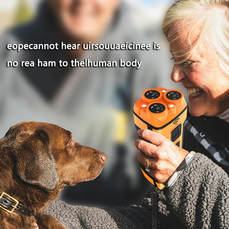 3X Ultrasonic Dog Bark Deterrent - Anti Barking Device for Dogs with 6 Training Modes,50FT Range Bark Control，Safe & Effective Dog Training Tool, Stops Neighbors' Dog Barks, Safe for All Dogs,