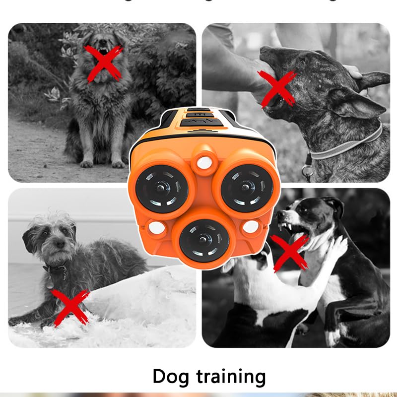 3X Ultrasonic Dog Bark Deterrent - Anti Barking Device for Dogs with 6 Training Modes,50FT Range Bark Control，Safe & Effective Dog Training Tool, Stops Neighbors' Dog Barks, Safe for All Dogs,
