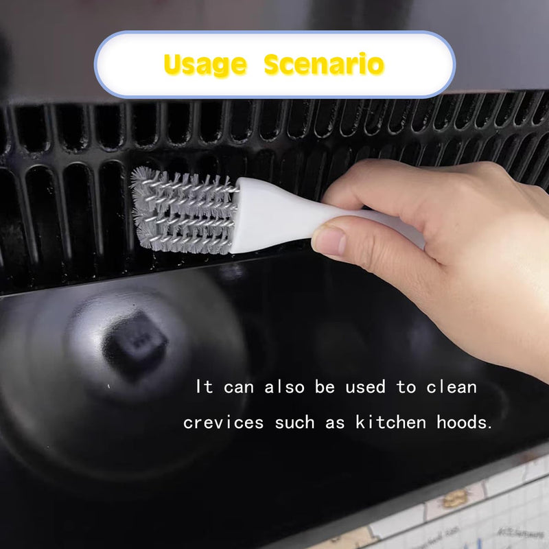 2-in-1 Bird Cage Cleaning Brush & Poop Remover with Long Handle – Scraper, Curved Brush for Parrot Cages, Kennels, and Perches – Rust-Resistant Pet Habitat Cleaning Tool (2 Pcs) (Grey+White) Grey+white - PawsPlanet Australia