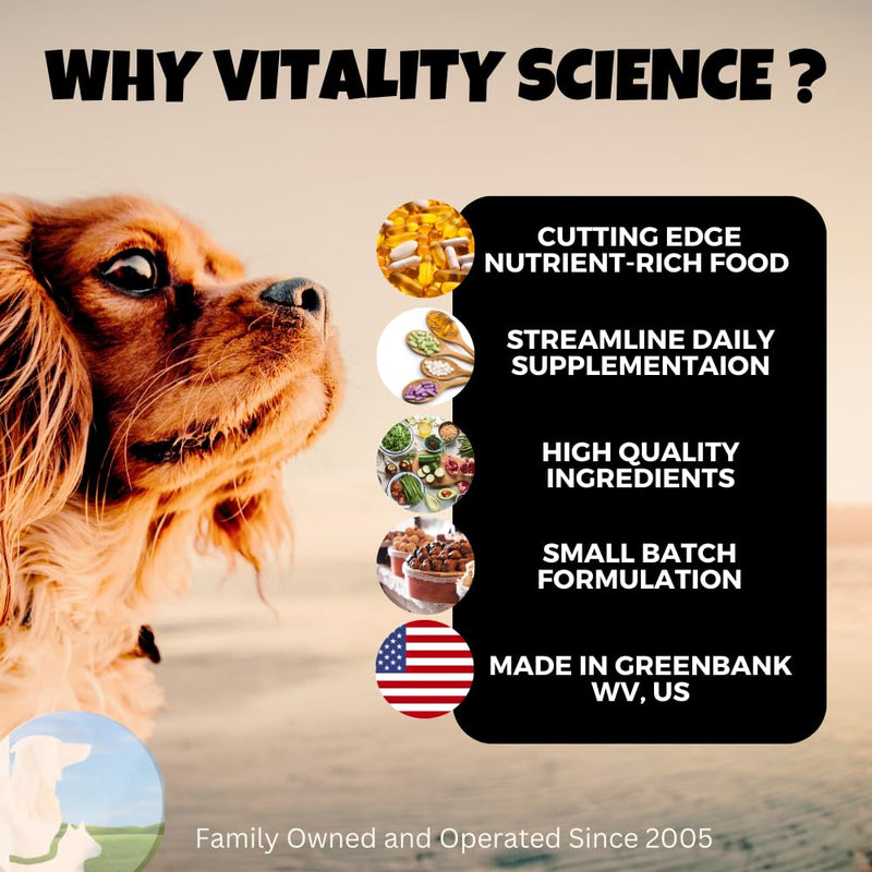 Vitality Science Flex N Free for Dogs | Promotes Healthy Bones & Joints | Relieves Stiffness | Maintains Joint Mobility | Reduces Inflammation | Builds Bone Tissue | 100% Safe & Natural (220g) 220g