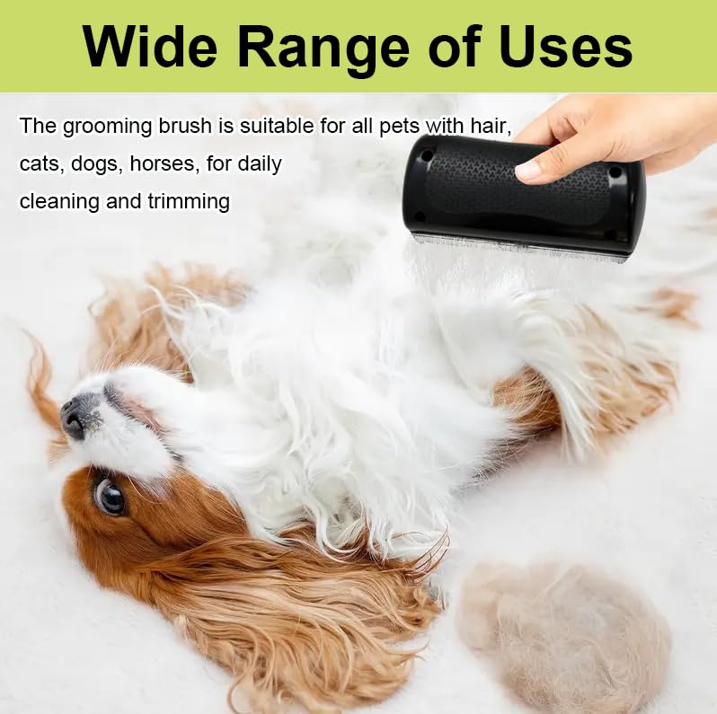 Dog Brush for Shedding, Pet Hair Removal Tool, Deshedding Dog Brush, Pet Hair Remover Comb for Shedding, Easy Clean, Effective for Short and Long Hair, Pet Grooming Brush for Dog, Cat, Horse - PawsPlanet Australia