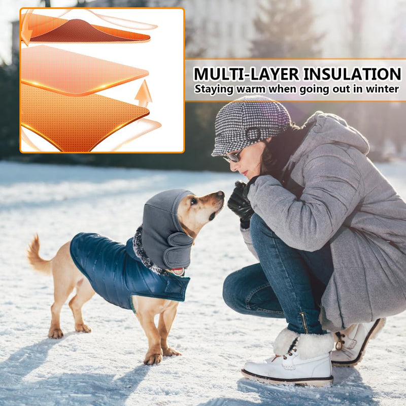 Dog Earmuffs, Ear Muffs for Dogs, Noise Protection, Hearing Protection, Dog Earmuffs, Noise Protection, Ear Protection, Dogs After Surgical Hoody (Grey, M)