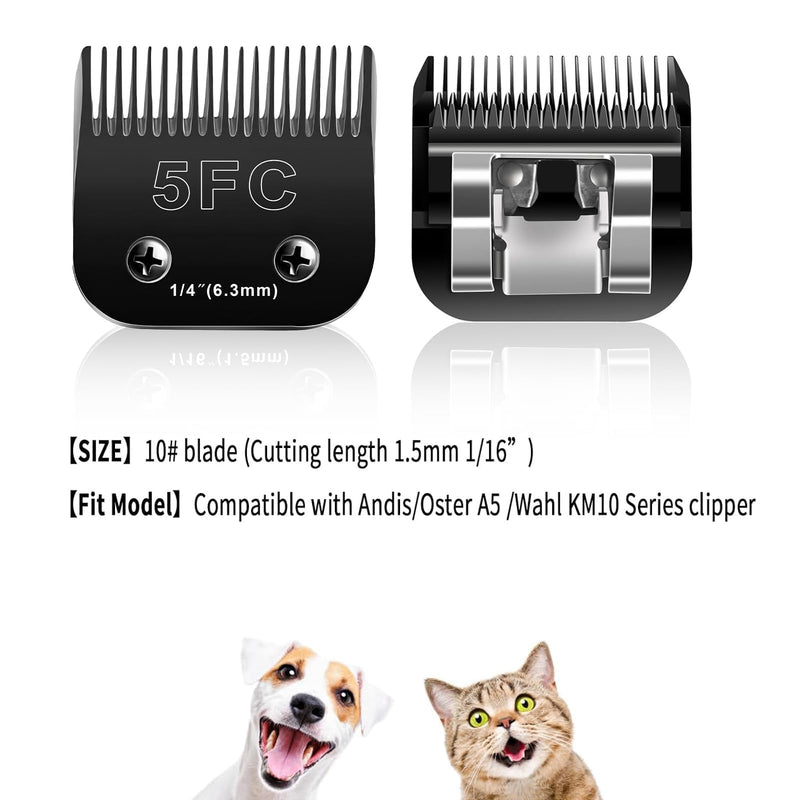 AUDOC Dog Grooming Replacement Blades Compatible with Andis/Oster A5/Wahl KM-10 Series (5FC) 5FC - PawsPlanet Australia