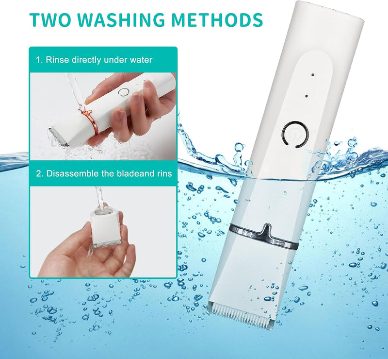 Masagotti Dogs Hair Clippers Grooming Kit with Nail Grinder, 4 in 1 Cordless Electric Trimmer Low Noise USB Rechargeable Pet Clippers for Dogs Cat,Grooming Paws, Eyes, Ears, Face,Matted Hair Dog Hair Clippers Kit