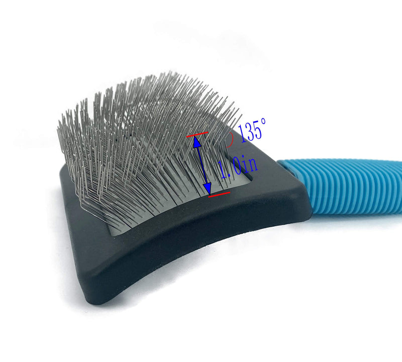 Large Firm Slicker Brush for Dogs Goldendoodles-Pet Slicker Brush With Soft Massage Grooming Stainless Steel Pins,Extra Long Pin Slicker Brush for Large Dog Pet Grooming Wire Brush and Deshedding - Removes Long and loose Hair - Undercoat - 25mm(1") - PawsPlanet Australia