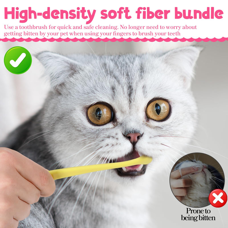 6 Pcs Small Dog Cat Toothbrush Cat Dental Care Pets Toothbrush Micro Head Cats Deep Teeth Cleaning Brush Dental Care Supplies Portable Soft Tooth Brush for Puppy Small Dog Cats - PawsPlanet Australia