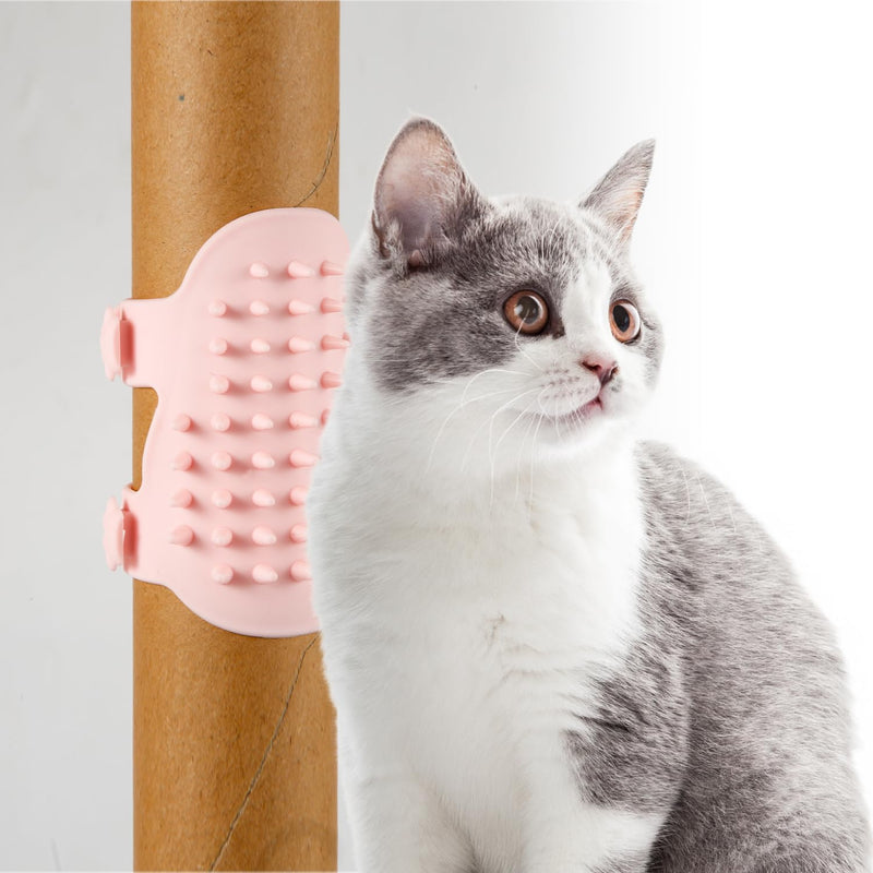 2pcs 2 in 1 Cat Self Groomer Brush, 2 Styles Cat Face Scratcher Corner Adjustable Silicone Cat Grooming Massage Shedding Brush Tickling Comb Pet Brush for Table Legs Climbing Frame - PawsPlanet Australia