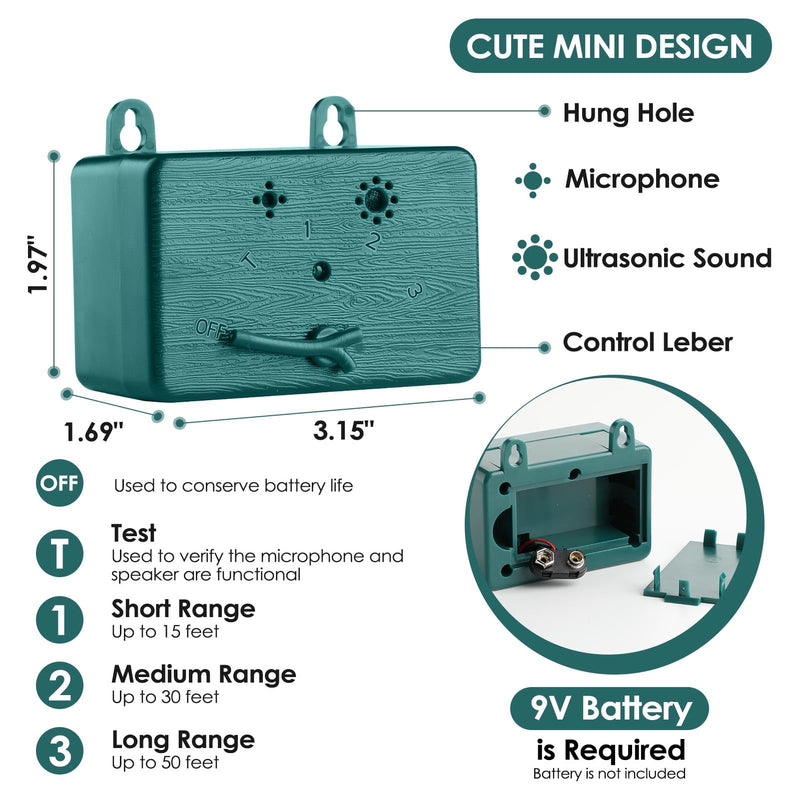 Anti Barking Device for Dogs, 4-Modes Ultrasonic Dog Barking Control Device, 50 FT Bark Box, Dog Barking Silencer for Indoor/Outdoor Use, Waterproof Dog Barking Deterrent for Garden, Bedroom