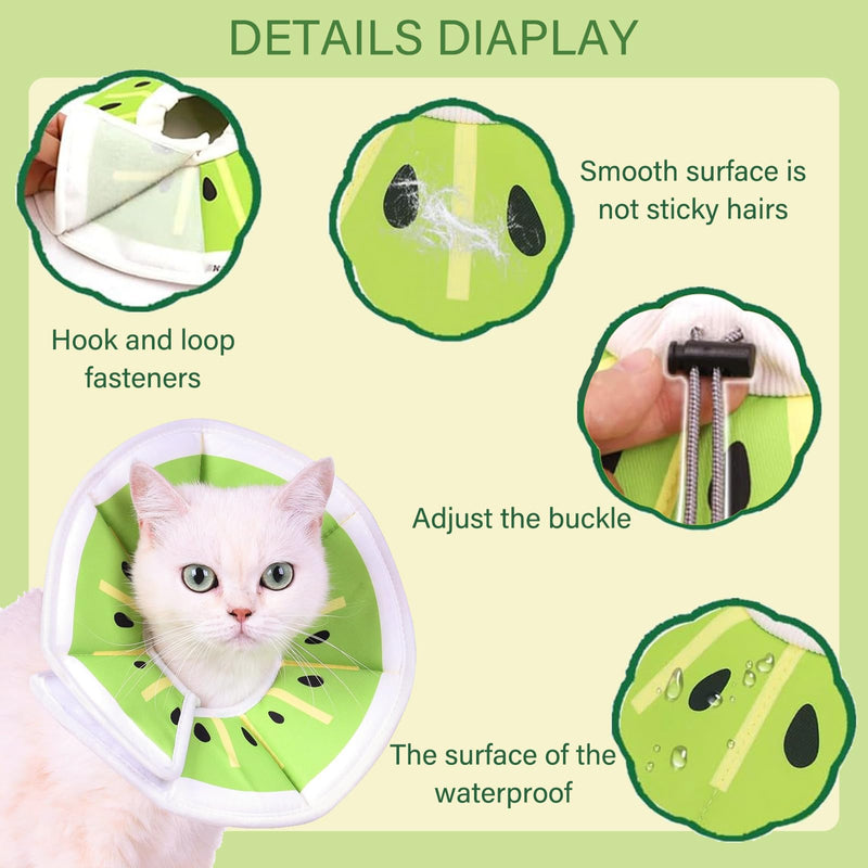 Cat Collar, Adjustable Collar Cat Collar, Soft Collar Cone, Cat Collar After Surgery to Prevent Licking, for Small Dogs, Kittens and Cats
