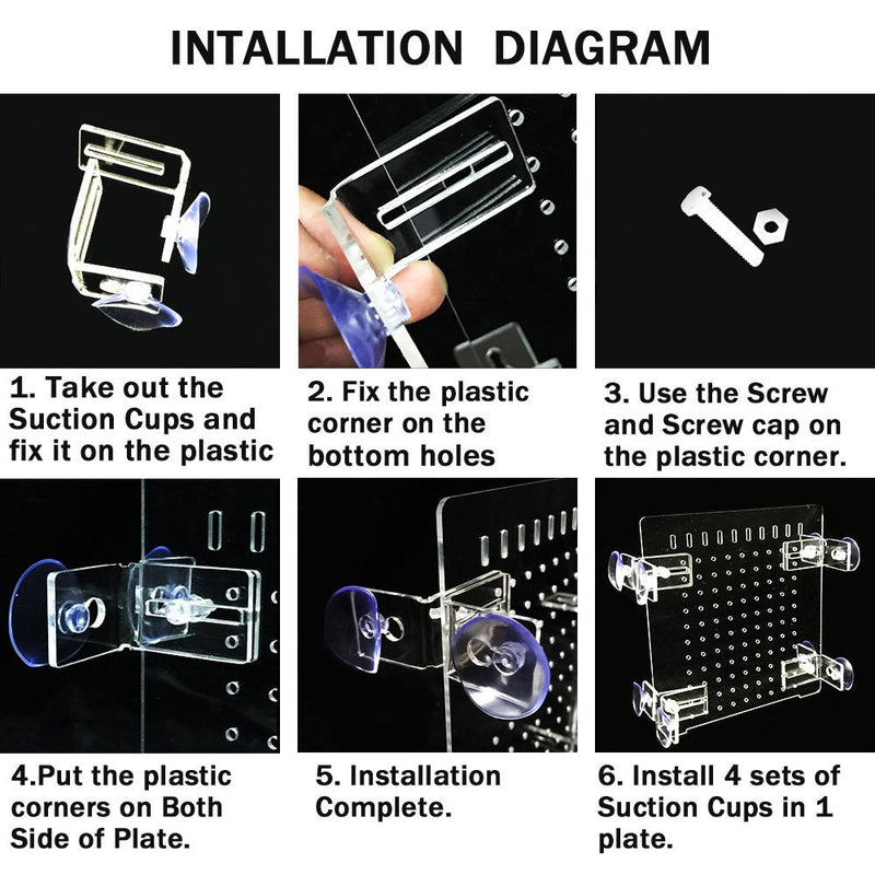 Aquarium Fish Tank Divider Isolation Board for Mixed Breeding Made by PET/PETP (11.811.8 inches) 11.8*11.8 inches