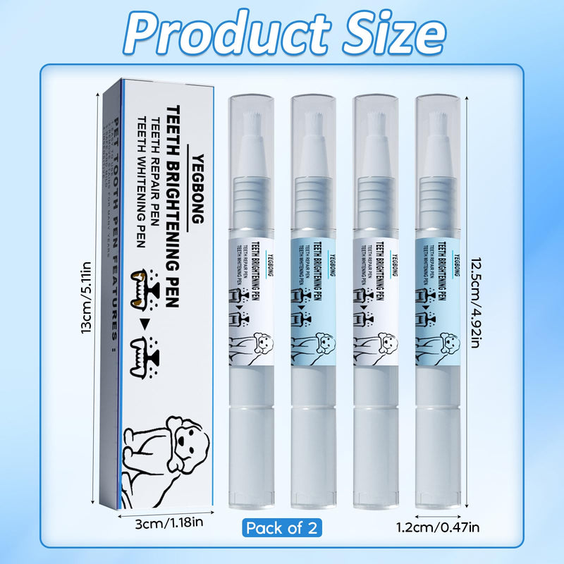 4 Pack Pet Toothbrush Pens, Toothbrush Pen for Dogs, Safe Material, Soft Bristles, Effective Cleaning, Whitening and Cleaning Cat/Dog Teeth