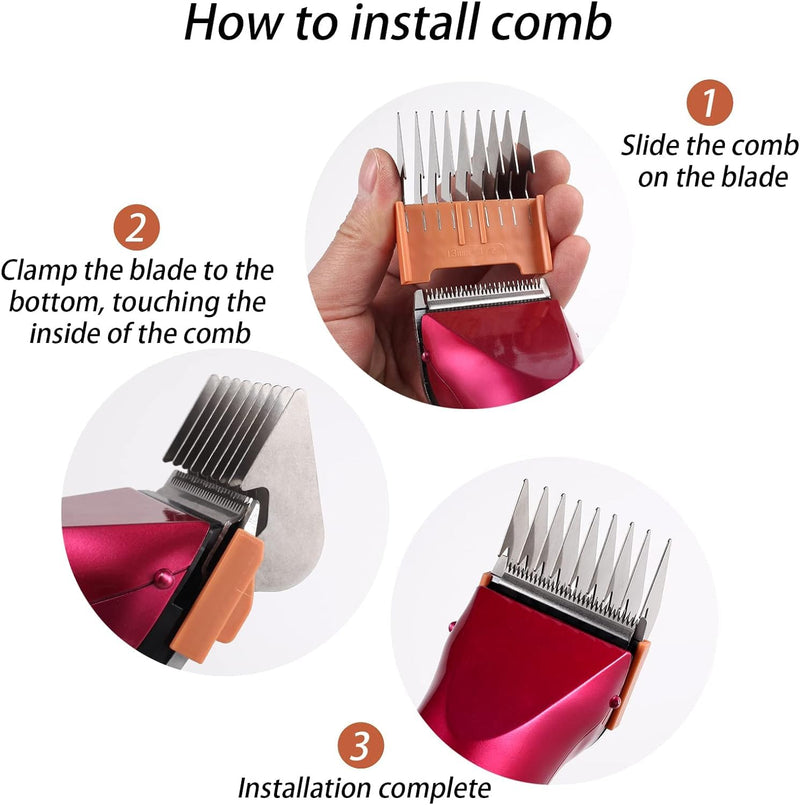 Animal Stainless Steel Attachment Guide Comb for 5-in-1 Detachable Blade,Compatible With Wahl Bravura,Arco,Chromado,Figura,and Motion,Pet,Dog,Cat,Horse Clippers - PawsPlanet Australia