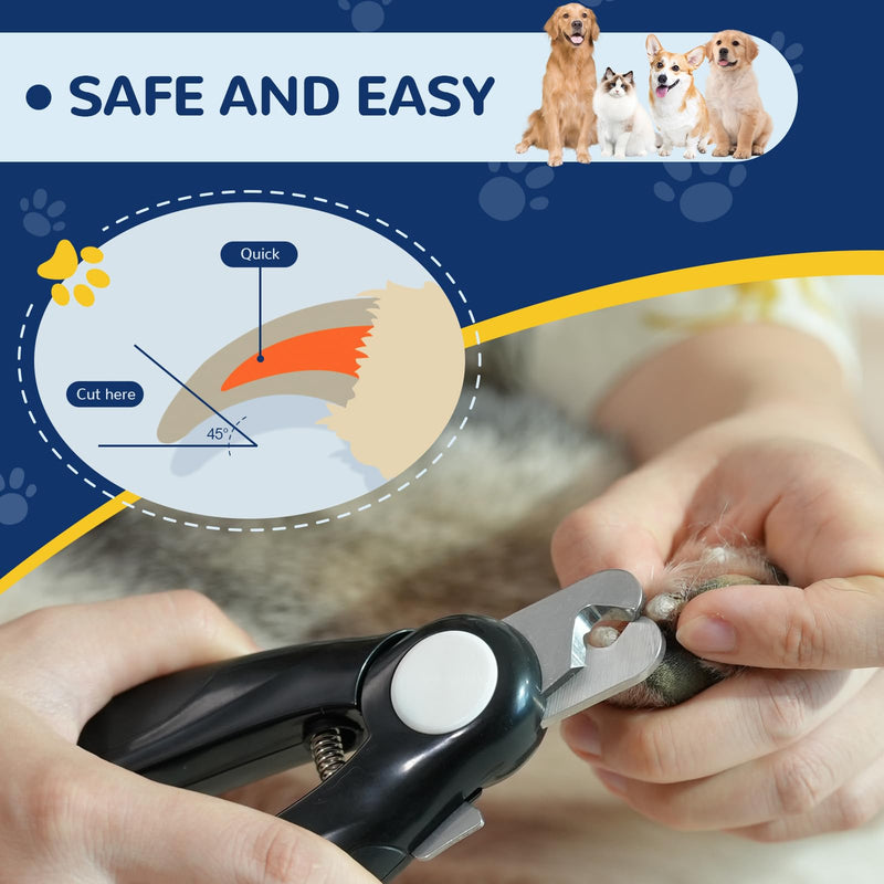 PUP&PALS Large/Medium Dog Nail Clipper with Sharp Stainless Steel Blade, Anti-Slip Grip and Heavy Duty Design Dog Nail Trimmers，Easy Cutting for Thick Claws and Toenails - PawsPlanet Australia