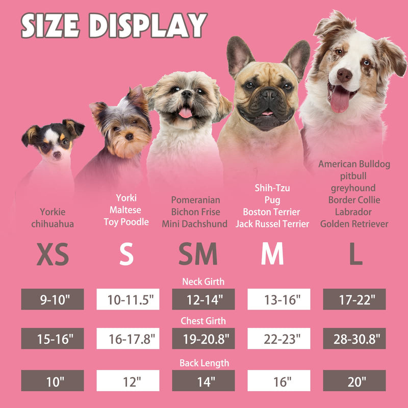 PAWCHIE Classic Dog Sweater Knit Turtleneck, Plaid Knitwear Sweaters, Warm Clothes for Small to Large Dogs… S Grey & Pink - PawsPlanet Australia