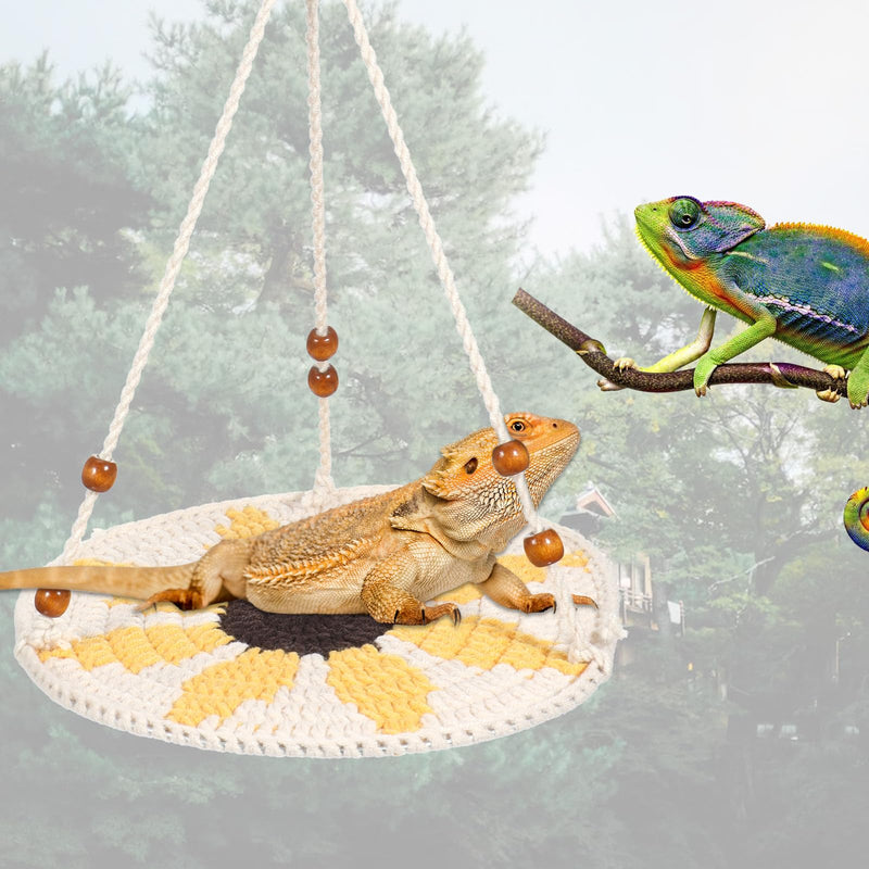 Bearded Dragon Accessories, Reptile Hammock, Lizard Swing Hanging Bed, Leopard Gecko Tank Accessories, Reptile Climbing, Hammock Pet Platform Carrier for Chameleon, Guinea Pig, Gecko, Birds - PawsPlanet Australia