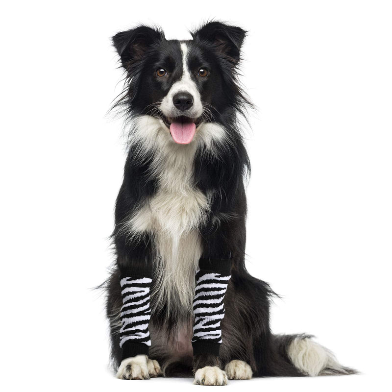 Geyoga 2 Sets Knitted Pet Leg Warmers Elastic Pet Leg Hock Protectors Warm Dog Hock Covers Pet Leg Sleeves for Medium and Large Dogs, XL - PawsPlanet Australia