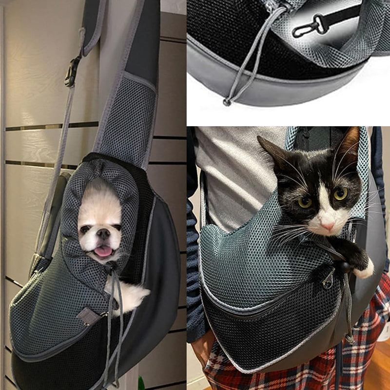 Pet Sling Carrier for Small Dogs Cats Breathable Mesh Travelling Hands-Free Puppy Backpack(Fits Approximately 3 lbs to 6 lb Pets) - PawsPlanet Australia