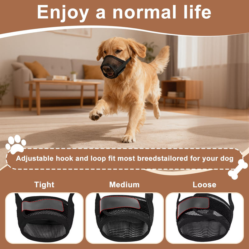 Medium Dog Muzzle, M-uzzle for Medium Sized Dog, D-og Muzzle for Biting Barking Grooming, D-og Mouth Guard with Soft Breathable Adjustable Strap for Training (M) - PawsPlanet Australia