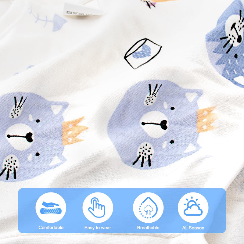 2PCS Cat Recovery Suit for Abdominal Wounds or Skin Diseases, Brown Bear & Blue Cat Cat Onesie for Cats After Surgery Female Kitten Recovery Suit, Breathable E-Collar Alternative - PawsPlanet Australia