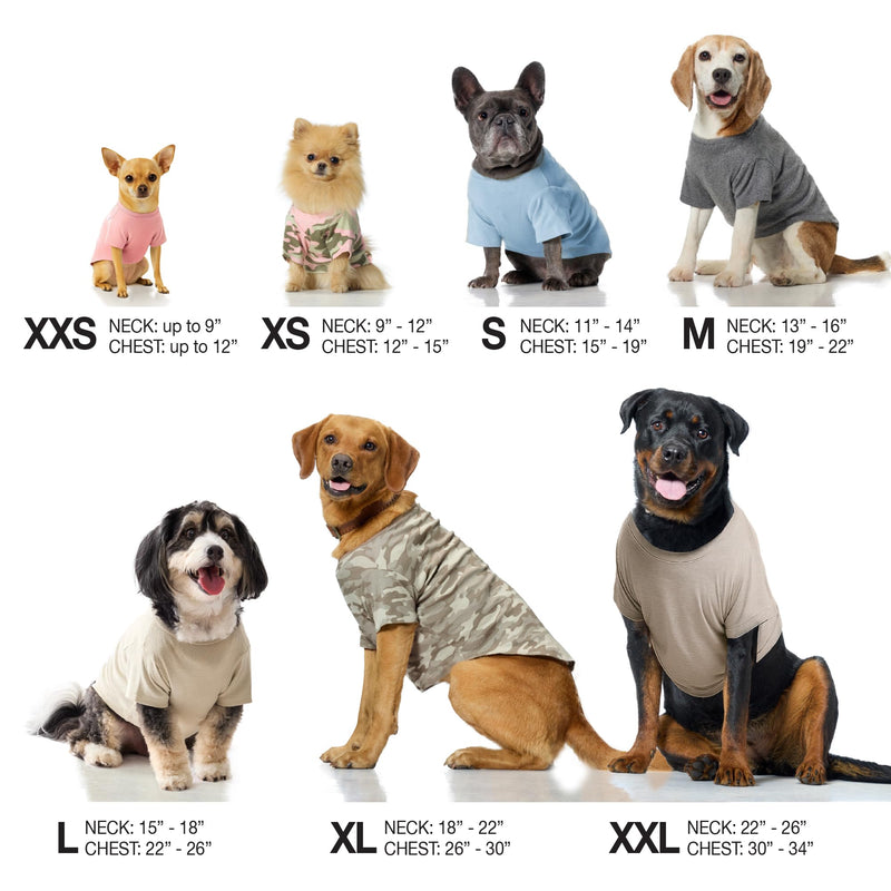 Toby II - The Perfect Tee, 3 Pack Short Sleeve Pet T-Shirt 100% Organic Cotton Tees Clothes for Small, Medium, Large Dogs, Navy Camo, XX-Small XX-Small (4-7 lbs) - PawsPlanet Australia
