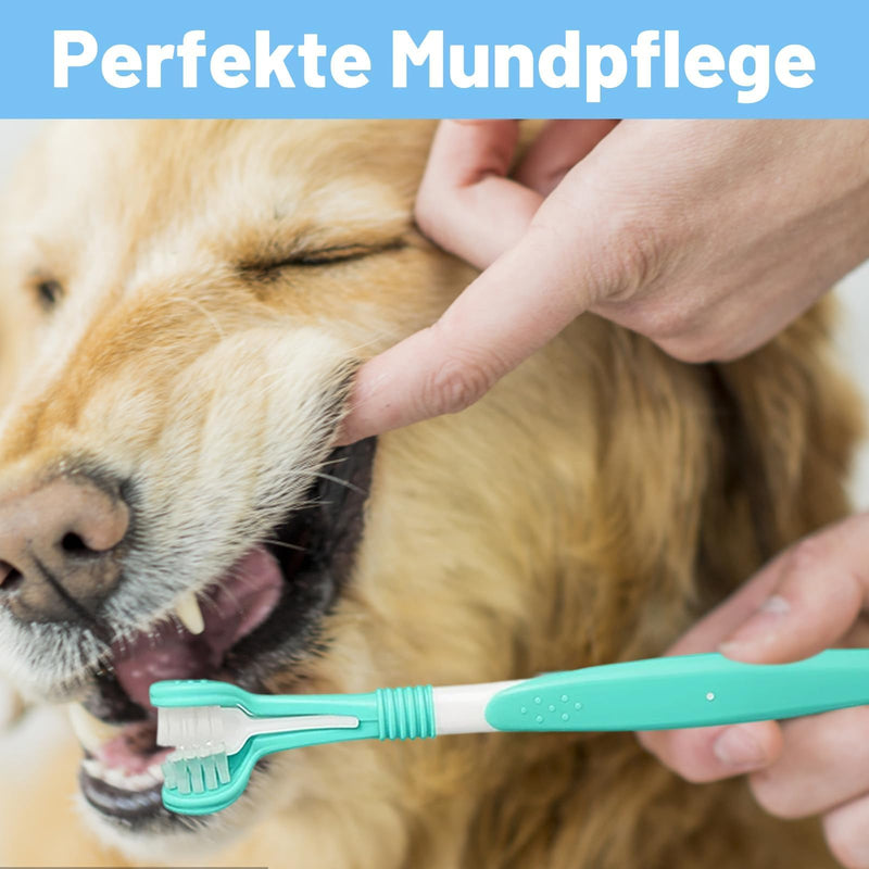 Dog Toothbrush, Dog Toothbrush, 8-Piece Set with Finger Toothbrushes and Double-Headed Toothbrush, Multi-Angle Teeth Cleaning Set for Small, Medium and Large Pets