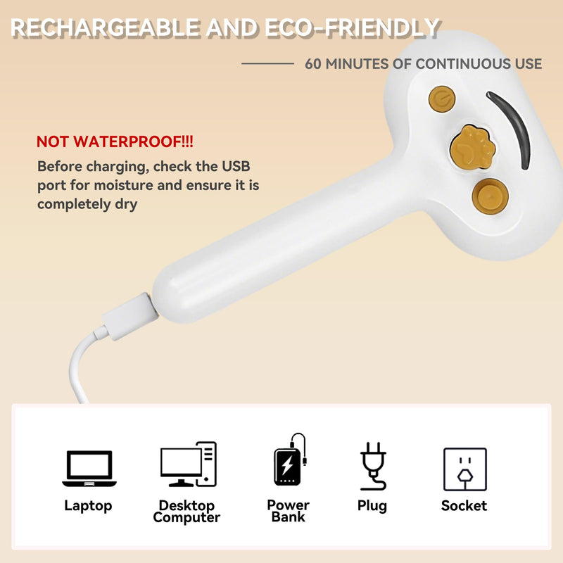 Dog Steam Brush 3-in-1 Spray Bath Brush for Dog and Cat, Pet Hair Removal Comb for Long & Short Haired Pets, Self Cleaning Grooming Brush Yellow 1 Shampoo Pets Brush & 1 Shampoo