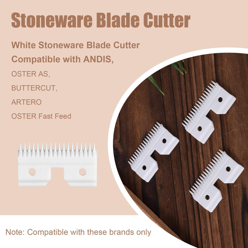 Replacement Blade for Andis Dog Clipper, Detachable Pet Dog Grooming Clipper Blades Fast Feed Ceramic Clipper Blades Compatible with Andis 64440 Oster A5 KM Series - PawsPlanet Australia