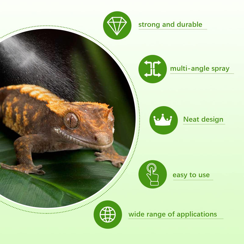 Moistenland Reptile Misting System Accessories, 360° Rotation Adjustment Nozzle, Compatible with Automatic Reptile Rainforest Misting System - PawsPlanet Australia
