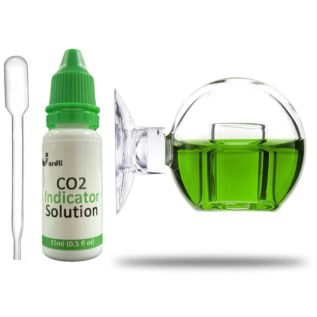 Glass CO2 Drop Checker – CO2 Monitor Kit for Aquarium Planted Tank CO2 System (Drop Checker with Solution) Drop Checker with Solution