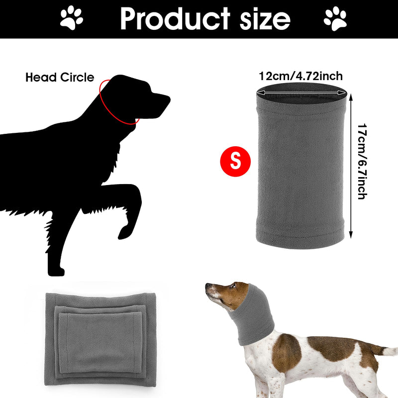 Cobee Dog Snood for Neck & Ears Warmer, Pet Earmuff for Comfort & Anti-anxiety Bathing, Grooming & Noise Reduction, Calming Pet Snood Ear Covers (S Size, Gray) S Size, Gray