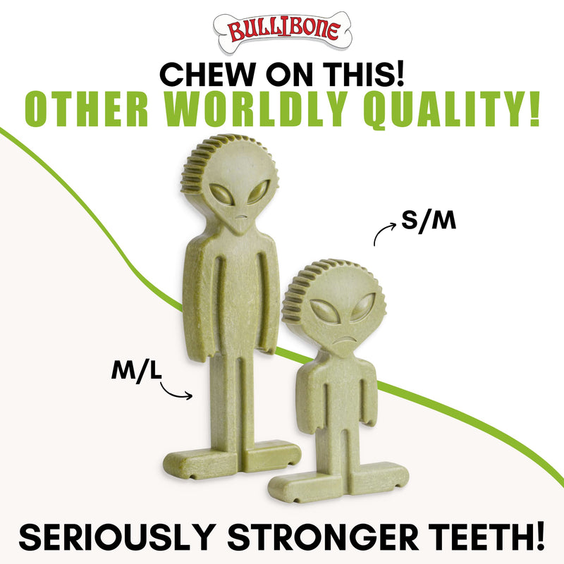 Bullibone Alien Bone: Chew Toy for Aggressive Chewers and Small Dogs (3 Pack) Small 3-Pack
