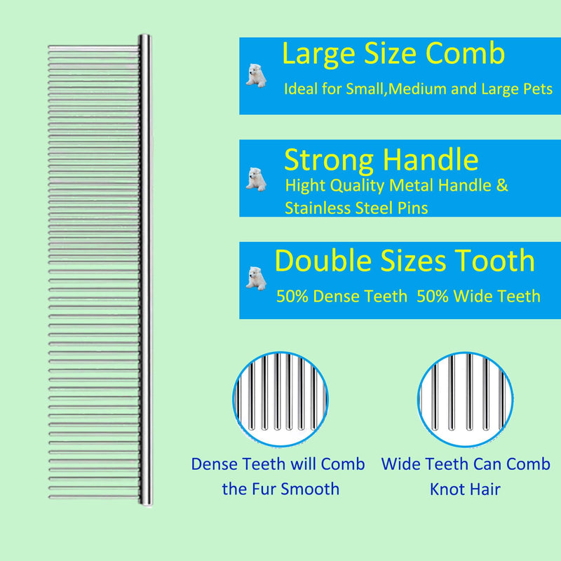 Doodle Brush for Dogs - Goldendoodle Brush with Poodle Comb - Goldendoodle Must Haves Grooming Tools - Pet Comb Value Kit Designed for Doodles, Labradoodles, Bernedoodles - Large-Extra Long Pin 31mm BRUSH AND COMB