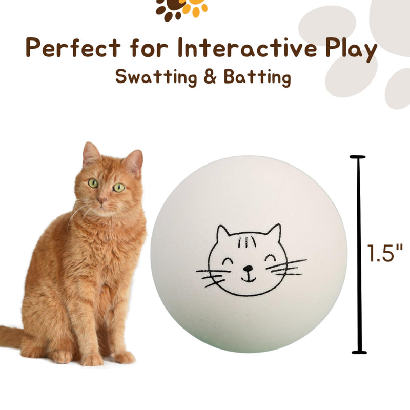 Cat Ball Toys - 6 Pack Ping Pong Balls for Cats, Cat Enrichment Toy, Cat Lovers Gift Ideas, Cat Ball Pits, Cat Mom, Bouncy Balls - PawsPlanet Australia
