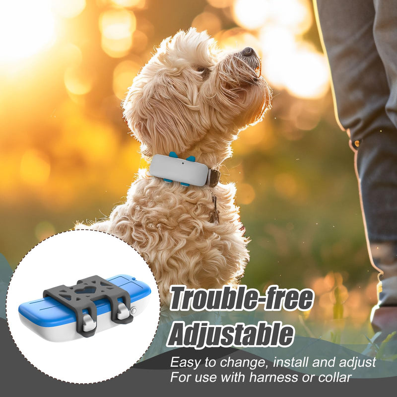 4pcs Tracker Collar Attachment Clips, GPS Dog Tractive Silicone Clips Tracker Accessories for Cat Pet Activity Tracker Replacement (Black) Black - PawsPlanet Australia
