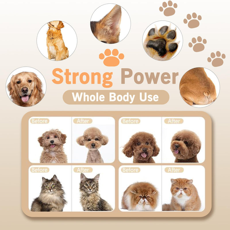 Dog Clippers Grooming Kit and Paw Trimmer,Cordless,Low Noise, Electric Quiet,Rechargeable, Dog Trimmer Grooming, Pet Hair Clippers for Thick Coats,Shaver for Small and Large Dogs Cats(Blue) Blue