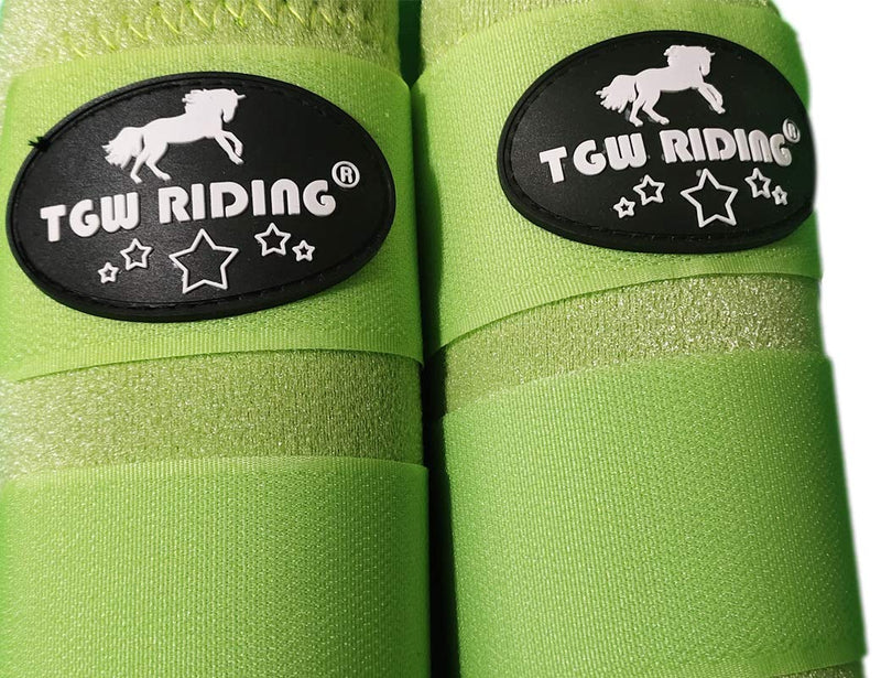 TGW RIDING Horse Sports Medicine Boots Horse Sport Boots Horse Leg Wraps One Pair Mint Green Medium - PawsPlanet Australia