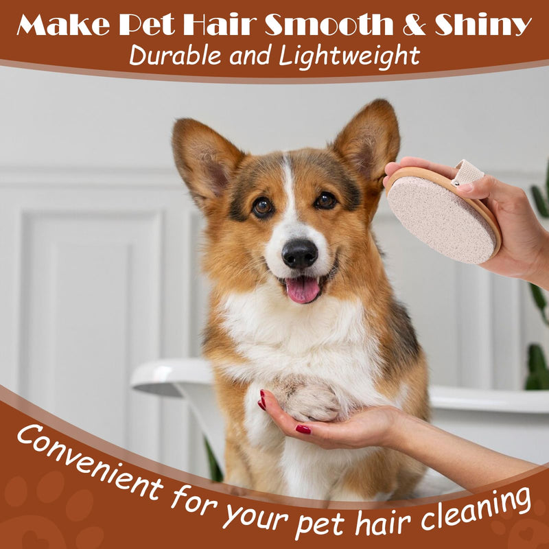 3 Pcs Shedding Stone for Dog Cat Hair Pumice Stone Pet Hair Remover With Handle Pet Fur Shedding Grooming Tool Pet Hair Removal Tool for Short-Hair Pet Horse Carpet Couch Furniture 5.1"×2.7"×1.18" 3 - PawsPlanet Australia