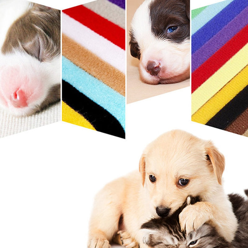 Whaline 15 Colors Puppy ID Collars Whelping Dog Band Newborn Soft Fabric Adjustable Identification Collar for Pet Dog Cat Colourful - PawsPlanet Australia