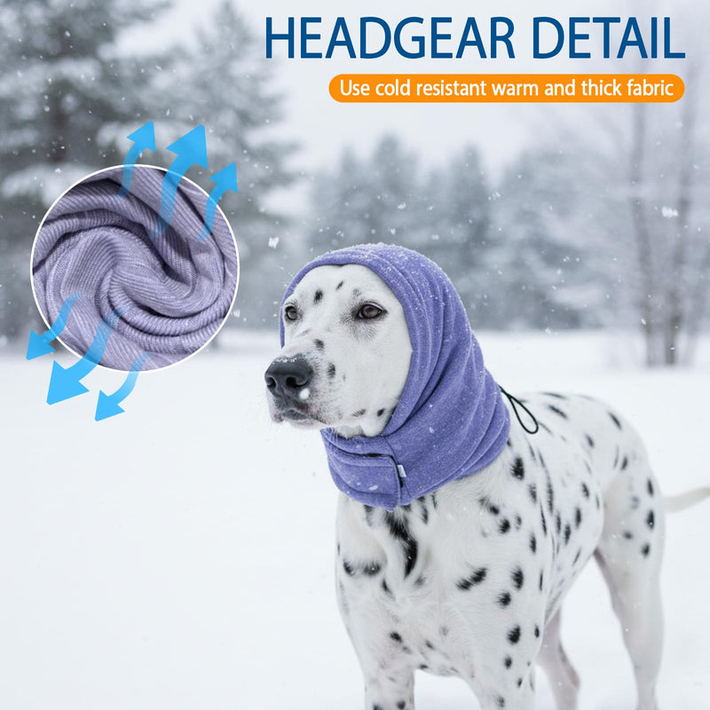 2 Packs Dog Ear Defenders, Dog Ear Protectors, Adjustable M Size Calming Head Wrap with Ear Muffs for Noise Protection, Bathing & Grooming