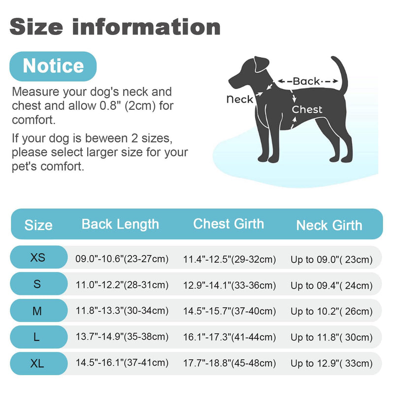 Etdane Dog Recovery Suit After Surgery Onesies Female Male Dog Surgical Vest Pet E-Collar Alternative for Small Medium Dog Blue/X-Small X-Small