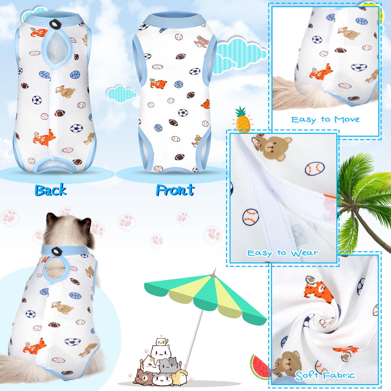 6 Pcs Cat Recovery Suit Kitten Recovery Suit E Collar Alternative Pajama for Cats and Dogs Abdominal Skin Anti Licking Suit, Multi Styles (Fruit,Small) Fruit Small - PawsPlanet Australia
