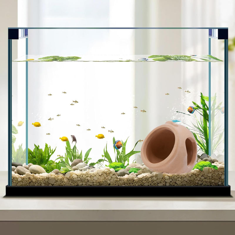 Saim Mini Ceramic Jar Fish Tank Decorations Betta Fish Tank Accessories for Shrimp Cichlid Hiding Breeding Small Fish Bowl Hide Decoration Betta Toys Hideout House 729# Mini:2.8x2.16in(WxH) - PawsPlanet Australia