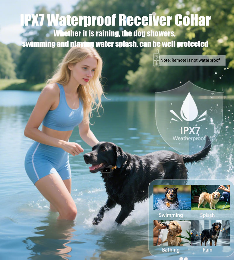 Dog Shock Collar - 4200FT Dog Training Collar with Remote Innovative IPX7 Waterproof with 4 Training Modes,Vibration and Shock,Rechargeable E-Collar for All Breeds - PawsPlanet Australia